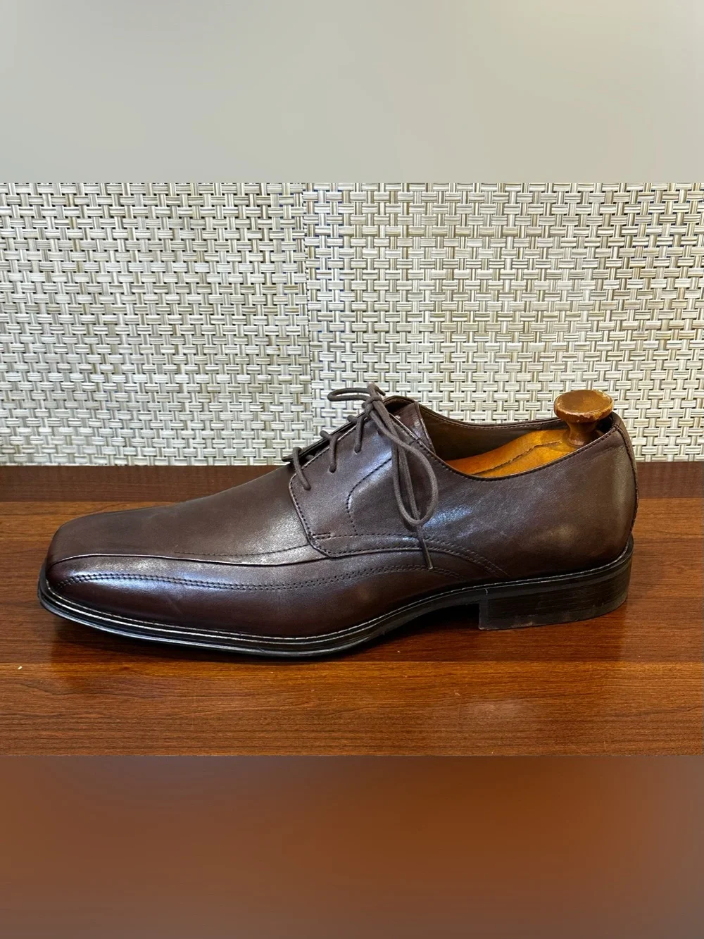 🌟HP🌟Johnston & Murphy Harding Panel Leather Oxfords Brown Bicycle Toe Men's 14 M